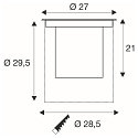 LED Boden-Einbauleuchte DASAR� XL ASYM, IP65/IP67 IK10, 27W 3000K 2600lm 70/40�, neigbar, befahrbar, DALI, Edelstahl, rund