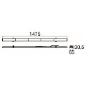 SLV LED Lichttr�ger RETRO LT 150 NB, IP20 IK04, 147.5cm, 22-60W (multi) 3500-5000K (CCT) 11500lm, schaltbar, wei�, eng strahlend