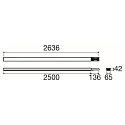 SLV Verbinder EASYLIGHT BC 2500 5 25 WH ON-OFF, 5-polig, IP40, 250cm, Leerfeld inkl. Blind-Abdeckung, schaltbar, wei�