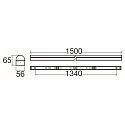 SLV LED Lichtleiste BATTEN P 1500 72 DALI EM 3H, IP20 IK04, 150cm, 3h Notlicht, 230V AC/DC, 28-50W 3000-5000K 5200lm, dimmbar