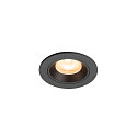 LED Deckeneinbauleuchte NUMINOS� XS, rund, 6,9W, IP20, dimmbar, 55�, 2700K, 900lm, schwarz