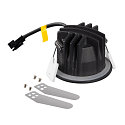 SLV LED Deckeneinbauleuchte NUMINOS� XS, rund, 6,9W, IP20, dimmbar, 55�, 2700K, 900lm, schwarz