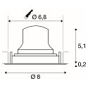 SLV LED Deckeneinbauleuchte NUMINOS� MOVE XS, rund, 6,9W, IP20, dimmbar, 55�, 2700K, 900lm, wei�