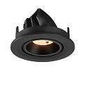 LED Deckeneinbaustrahler NUMINOS� GIMBLE S, rund, 6,7W, IP20, dimmbar, 20�, 2700K, 1000lm, schwarz