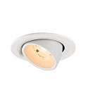 SLV LED Deckeneinbaustrahler NUMINOS� GIMBLE S, rund, 6,7W, IP20, dimmbar, 20�, 2700K, 1000lm, wei�