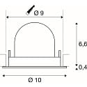 SLV LED Deckeneinbaustrahler NUMINOS� GIMBLE S, 6,7W, IP20, schwenkbar, 40�, 2700K, 1000lm, wei�/chrom