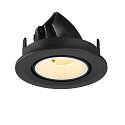 SLV LED Deckeneinbaustrahler NUMINOS� GIMBLE S, rund, 6,7W, IP20, dimmbar, 40�, 3000K, 1050lm, schwarz/wei�