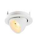 SLV LED Deckeneinbaustrahler NUMINOS� GIMBLE S, rund, 6,7W, IP20, dimmbar, 20�, 3000K, 1050lm, wei�