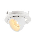 SLV LED Deckeneinbaustrahler NUMINOS� GIMBLE S, rund, 6,7W, IP20, dimmbar, 40�, 3000K, 1050lm, wei�