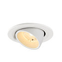 SLV LED Deckeneinbaustrahler NUMINOS� GIMBLE S, rund, 6,7W, IP20, dimmbar, 40�, 3000K, 1050lm, wei�