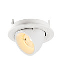 SLV LED Deckeneinbaustrahler NUMINOS� GIMBLE S, rund, 6,7W, IP20, dimmbar, 55�, 3000K, 1050lm, wei�