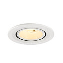 SLV LED Deckeneinbaustrahler NUMINOS� GIMBLE S, rund, 6,7W, IP20, dimmbar, 55�, 3000K, 1050lm, wei�