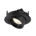 SLV LED Deckeneinbaustrahler NUMINOS� GIMBLE S, rund, 6,7W, IP20, dimmbar, 40�, 4000K, 1050lm, schwarz
