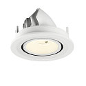SLV LED Deckeneinbaustrahler NUMINOS� GIMBLE S, rund, 6,7W, IP20, dimmbar, 55�, 4000K, 1050lm, wei�