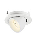 SLV LED Deckeneinbaustrahler NUMINOS� GIMBLE S, rund, 6,7W, IP20, dimmbar, 55�, 4000K, 1050lm, wei�