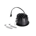SLV LED Deckeneinbauleuchte NUMINOS� S, rund,  6,7W, IP20, dimmbar, 20�, 2700K, 1000lm, schwarz/wei�