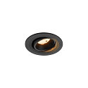 LED Deckeneinbauleuchte NUMINOS� MOVE S, rund, 6,7W, IP20, dimmbar, 55�, 2700K, 1000lm, schwarz
