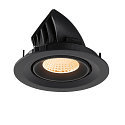 SLV LED Deckeneinbaustrahler NUMINOS� GIMBLE M, 12W, IP20, dimmbar, 40�, 2700K, 1700lm, schwarz