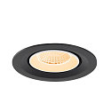 SLV LED Deckeneinbaustrahler NUMINOS� GIMBLE M, 12W, IP20, dimmbar, 40�, 2700K, 1700lm, schwarz/wei�
