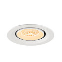 SLV LED Deckeneinbaustrahler NUMINOS� GIMBLE M, 12W, IP20, dimmbar, 55�, 2700K, 1700lm, wei�
