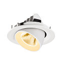 SLV LED Deckeneinbaustrahler NUMINOS� GIMBLE M, 12W, IP20, dimmbar, 20�, 3000K, 1800lm, wei�