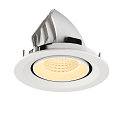 SLV LED Deckeneinbaustrahler NUMINOS� GIMBLE M, 12W, IP20, dimmbar, 55�, 3000K, 1800lm, wei�