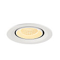 SLV LED Deckeneinbaustrahler NUMINOS� GIMBLE M, 12W, IP20, dimmbar, 55�, 3000K, 1800lm, wei�