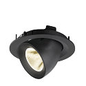 SLV LED Deckeneinbaustrahler NUMINOS� GIMBLE M, 12W, IP20, dimmbar, 20�, 4000K, 1900lm, schwarz