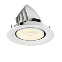 SLV LED Deckeneinbaustrahler NUMINOS� GIMBLE M, 12W, IP20, dimmbar, 55�, 4000K, 1900lm, wei�