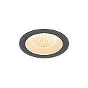 LED Deckeneinbauleuchte NUMINOS� M, rund, 12W, IP20, dimmbar, 40�, 2700K, 1700lm, schwarz/wei�