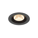 LED Deckeneinbauleuchte NUMINOS� M, rund, 12W, IP20, dimmbar, 20�, 3000K, 1800lm, schwarz
