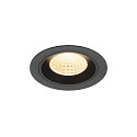 LED Deckeneinbauleuchte NUMINOS� M, rund, 12W, IP20, dimmbar, 55�, 3000K, 1800lm, schwarz