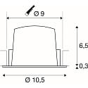 SLV LED Deckeneinbauleuchte NUMINOS� M, 12W, IP20, 55�, 3000K, 1800lm, wei�/schwarz