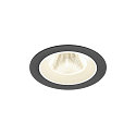 LED Deckeneinbauleuchte NUMINOS� M, rund, 12W, IP20, dimmbar, 20�, 4000K, 1900lm, schwarz/wei�