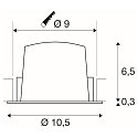 SLV LED Deckeneinbauleuchte NUMINOS� M, rund, 12W, IP20, dimmbar, 55�, 4000K, 1900lm, wei�