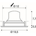 SLV LED Deckeneinbauleuchte NUMINOS� MOVE M, 12W, IP20, schwenkbar, 20�, 4000K, 1900lm, schwarz/chrom