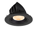 LED Deckeneinbaustrahler NUMINOS� GIMBLE L, rund, 17W, IP20, dimmbar, 20�, 2700K, 2400lm, schwarz