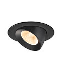LED Deckeneinbaustrahler NUMINOS� GIMBLE L, rund, 17W, IP20, dimmbar, 20�, 2700K, 2400lm, schwarz