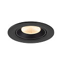 SLV LED Deckeneinbaustrahler NUMINOS� GIMBLE L, rund, 17W, IP20, dimmbar, 40�, 2700K, 2400lm, schwarz
