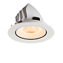 SLV LED Deckeneinbaustrahler NUMINOS� GIMBLE L, rund, 17W, IP20, dimmbar, 20�, 2700K, 2400lm, wei�