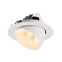 SLV LED Deckeneinbaustrahler NUMINOS� GIMBLE L, rund, 17W, IP20, dimmbar, 20�, 2700K, 2400lm, wei�