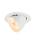 LED Deckeneinbaustrahler NUMINOS� GIMBLE L, rund, 17W, IP20, dimmbar, 40�, 2700K, 2400lm, wei�