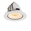 SLV LED Deckeneinbaustrahler NUMINOS� GIMBLE L, rund, 17W, IP20, dimmbar, 55�, 2700K, 2400lm, wei�
