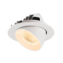 SLV LED Deckeneinbaustrahler NUMINOS� GIMBLE L, rund, 17W, IP20, dimmbar, 55�, 2700K, 2400lm, wei�
