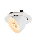 SLV LED Deckeneinbaustrahler NUMINOS� GIMBLE L, rund, 17W, IP20, dimmbar, 55�, 2700K, 2400lm, wei�