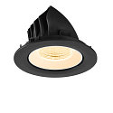 SLV LED Deckeneinbaustrahler NUMINOS� GIMBLE L, rund, 17W, IP20, dimmbar, 55�, 3000K, 2500lm, schwarz/wei�