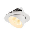 SLV LED Deckeneinbaustrahler NUMINOS� GIMBLE L, rund, 17W, IP20, dimmbar, 20�, 3000K, 2500lm, wei�
