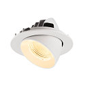 SLV LED Deckeneinbaustrahler NUMINOS� GIMBLE L, rund, 17W, IP20, dimmbar, 55�, 3000K, 2500lm, wei�