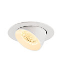 SLV LED Deckeneinbaustrahler NUMINOS� GIMBLE L, rund, 17W, IP20, dimmbar, 55�, 3000K, 2500lm, wei�