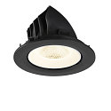 SLV LED Deckeneinbaustrahler NUMINOS� GIMBLE L, rund, 17W, IP20, dimmbar, 20�, 4000K, 2700lm, schwarz/wei�
